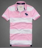 Polo Abercrombie rosa e branca